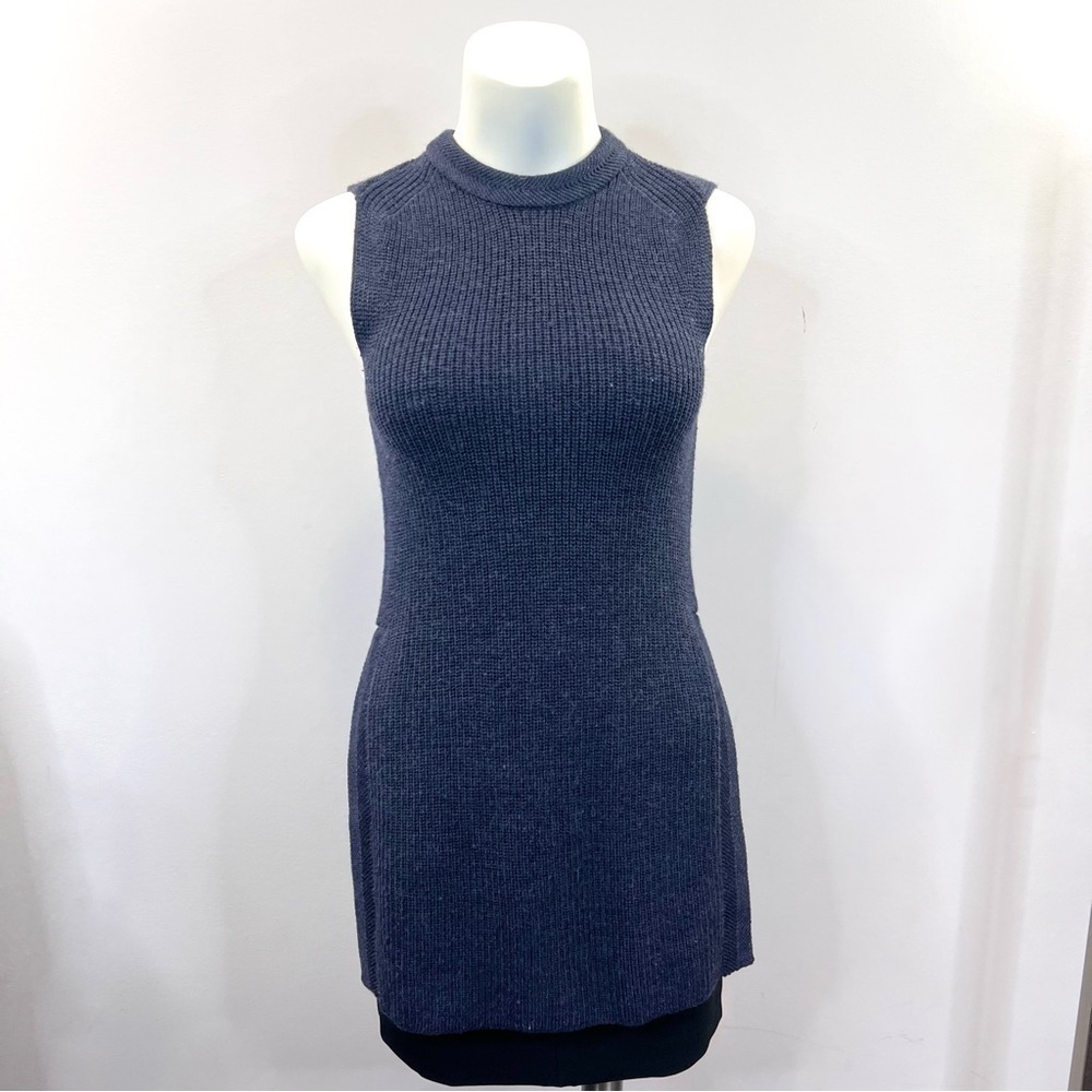 Wilfred Aritzia 100% Wool Palmier Sleeveless Split Hem Tunic Knit Top sz XXS
